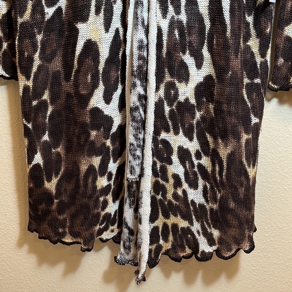 Nwt Jones New York Animal Print Open Front Cardigan Sweater - Picture 5 of 16